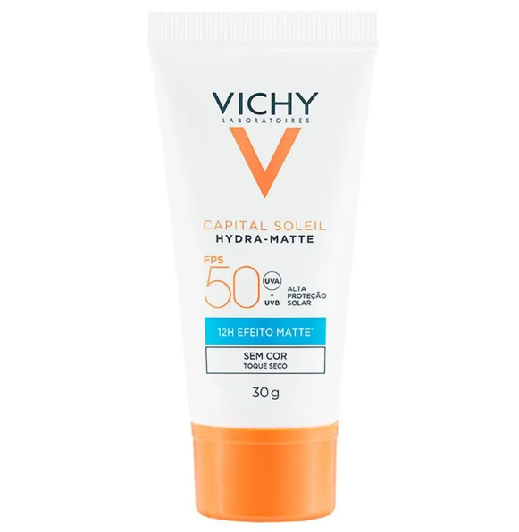 Protetor Solar Facial Vichy Hydra Matte Capital Soleil Sem Cor Fps50 30g